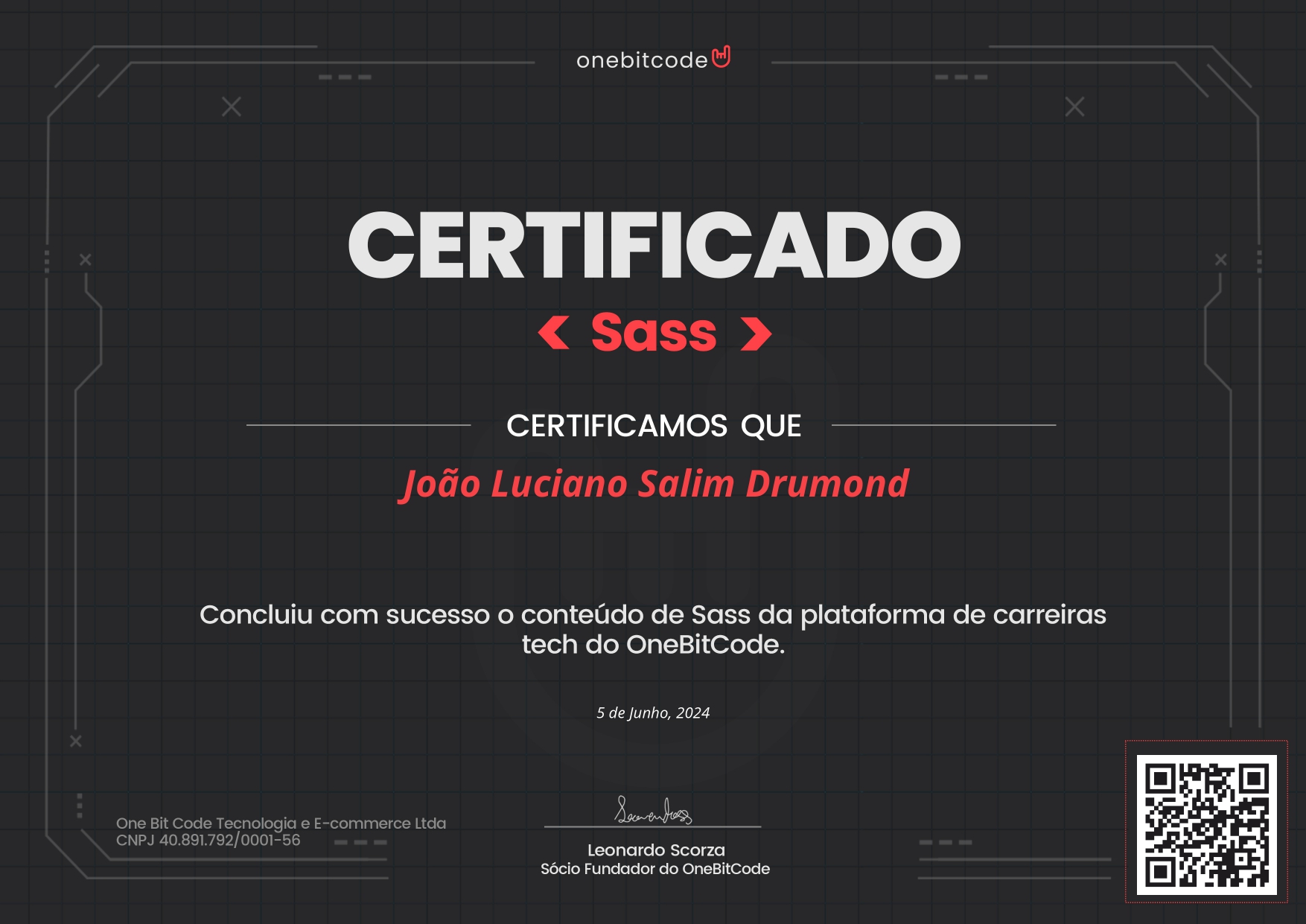 certificado Sass