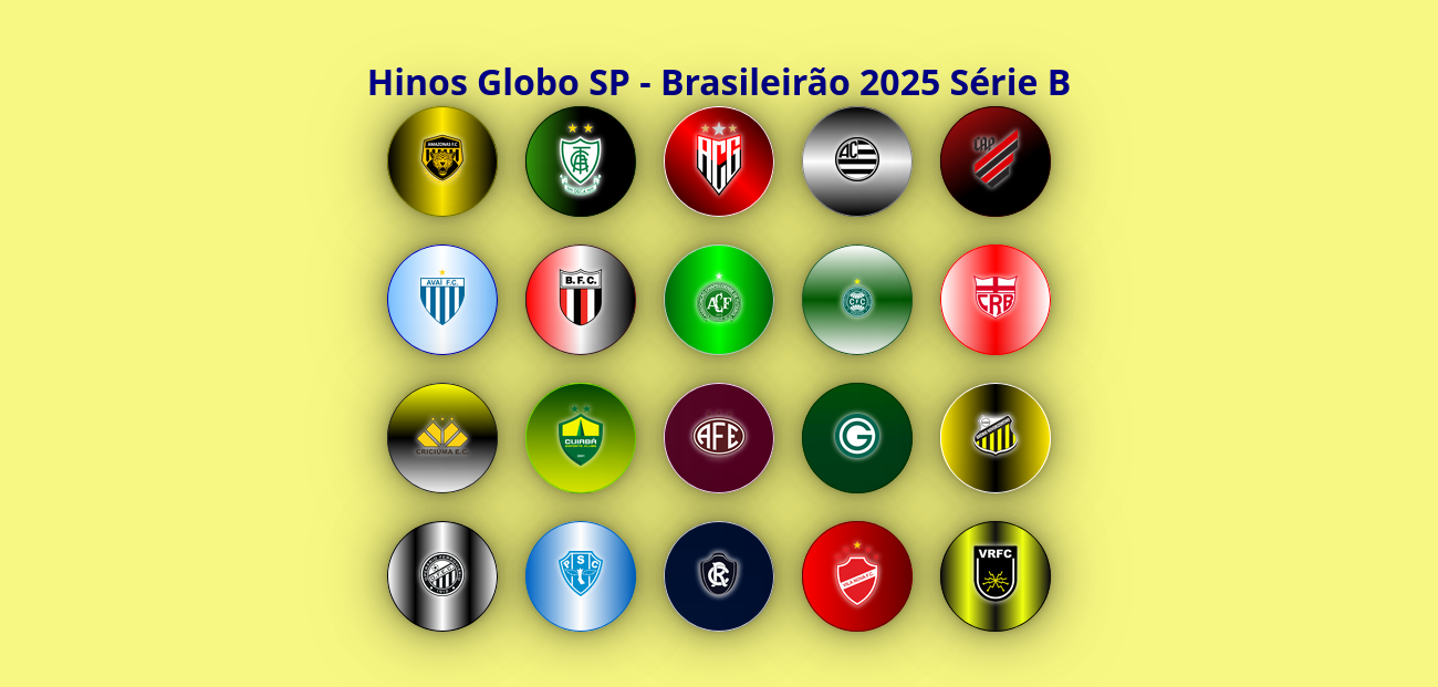 brasileirão hinos Globo série B